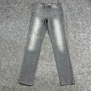 Athleta Jeans Womens 4 Gray Sculptek Skinny Stretch Denim 5-Pocket Zip Fly Faded